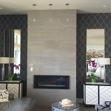 Living Room Fireplace Feature Wall