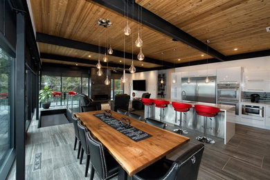 Urban dining room photo in Toronto