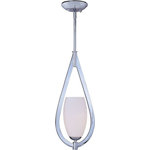 Maxim Lighting - Maxim Lighting 92170SWPC Elan - One Light Mini-Pendant - Elan One Light Mini-Pendant Elan 1-Light Mini PendantHeavy arms sweep up from the bottom of a large teardrop center column to support the tall Satin White Glass shades of the ?lan collection. The choice of elegant finishes includes Textured Ebony or Polished Chrome.Elan 1-Light Mini PendantHeavy arms sweep up from the bottom of a large teardrop center column to support the tall Satin White Glass shades of the ?lan collection. The choice of elegant finishes includes Textured Ebony or Polished Chrome. *Number of Bulbs: 1 *Wattage: 100W * BulbType: A19 Medium Base *Bulb Included: No *UL Approved: Yes