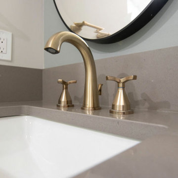 Contemporary Bohemian Primary Bath + Closet Remodel Overland Park, KS