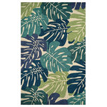 Couristan Inc - Couristan Covington Monstera Indoor/Outdoor Area Rug, Cream-Multi, 5'6"x8' - Designed with today's  busy households in mind, the Covington Collection showcases versatile floor fashions with impressive performance features that add to their everyday appeal. Because they are made of the finest 100% fiber-enhanced Courtron polypropylene, Covington area rugs are water resistant and can be used in a multitude of spaces, including covered outdoor patios, porches, mudrooms, kitchens, entryways and much, much more. Treated to prevent the growth of mold and mildew, these multi-purpose area rugs are exceptionally easy to clean and are even considered pet-friendly. An ideal decor choice for families with young children, or those who frequently entertain, they will retain their rich splendor and stand the test of time despite wear and tear of heavy foot traffic, humidity conditions and various other elements. Featuring a unique hand-hooked construction, these beautifully detailed area rugs also have the distinctive aesthetic of an artisan-crafted product. A broad range of motifs, from nature-inspired florals to contemporary geometric shapes, provide the ultimate decorating flexibility.