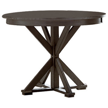 Progressive Furniture Willow Round Counter Table, Distressed Dark Gray