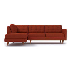 Logan 2-Piece Sectional Sofa, Pumpkin, Chaise on Left