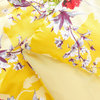Sunshine Hummingbirds Floral Print Duvet Cover Set with Pillow Cases, Cal King