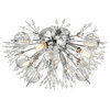 Victor 19" Crystal Starburst Wall Sconce, Chrome