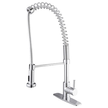 Le Bistro Pull-down Kitchen Faucet, Polished Chrome