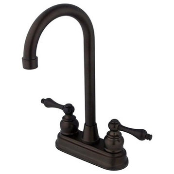Kingston Brass 4" Centerset High-Arc Bar Faucet, Oil Rubbed Bronze