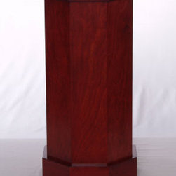 Rosenut Wood Octagon Pedestals - Furniture