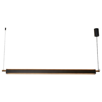 MIRODEMI® Rimplas | Retro-Styled Led Pendant Light with Long Bar Shape, L70.9", Remote Dimmable