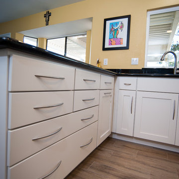 Encinitas Kitchen Remodel with Pull Out Drawer Lower Cabinets