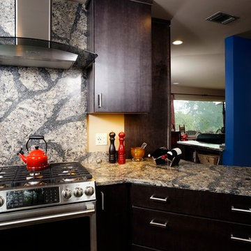 Smoke on maple contemporary Yorktowne kitchen