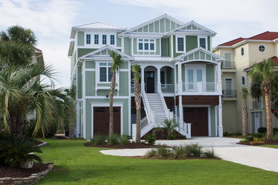 Coastal exterior home idea in Other