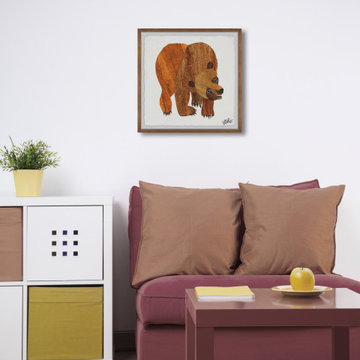 "Front Cover Brown Bear" Framed Painting Print
