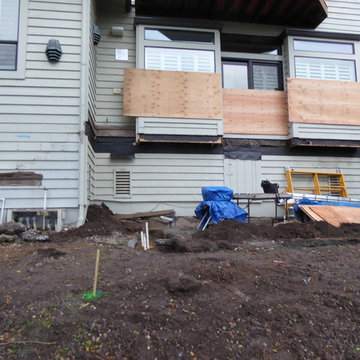Gorgeous Alamo deck rebuild balcony deck with built in hot tub progress pics