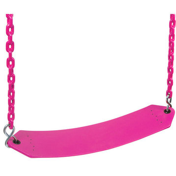 Belt Seat With Coated Chain, 5.5', Pink