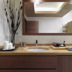 Bronze rustic custom framed mirror - Bathroom Mirrors