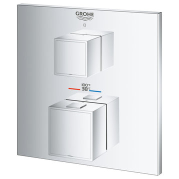 Grohe 24 157 Grohtherm Single Function Thermostatic Valve Trim - Starlight