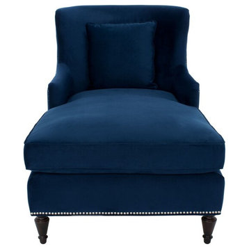 Safavieh Jamie Upholstered Chaise Lounge Navy