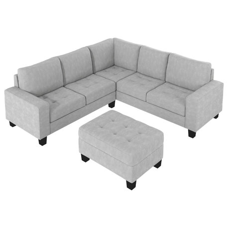 Gewnee Sectional Corner Sofa L-Shape Couch Space Saving