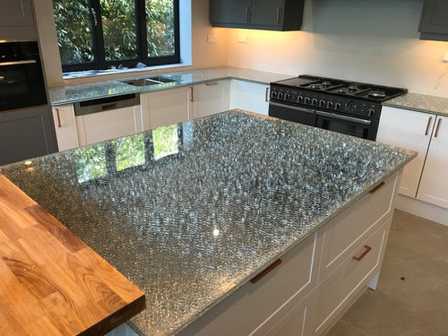 wooden worktop splashback