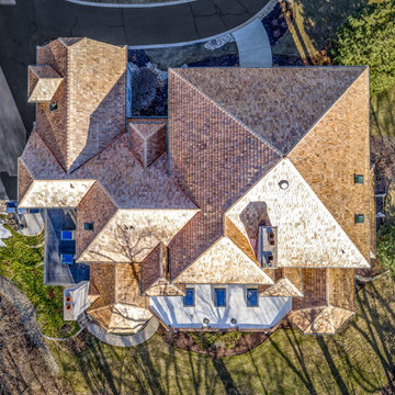 Cedar Shake roof replacement - custom copper fabrication - North Barrington, IL