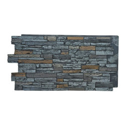 ALPINE FAUX DEEP STACKED STONE- 24"H x 48"W - Wall Panels