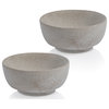 Carballo Large Ceramic Textured Bowls, Set of 2