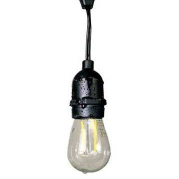 120V Commercial Outdoor Dimmable LED Light String, 24 Bulb / 49' Length
