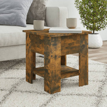 vidaXL Coffee Table End Table Living Room Table Smoked Oak Engineered Wood