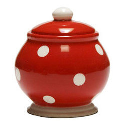 Go Dotty Sugar Jar in Red - Kitchen Canisters And Jars