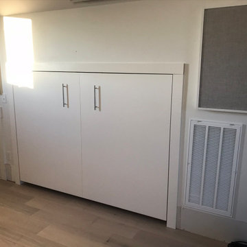 Custom Built Recessed Full Size Murphy Wall Bed - White Finish