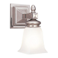1-Light Wall Sconce, 5"x9.5" Satin Nickel