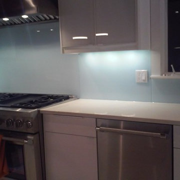Kitchen backsplash - light blue