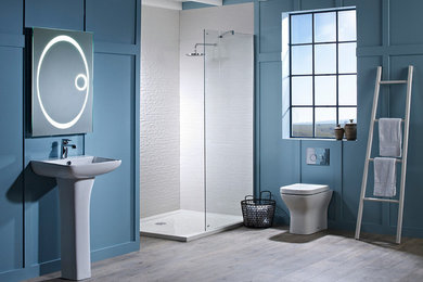 Design ideas for a contemporary bathroom in London.