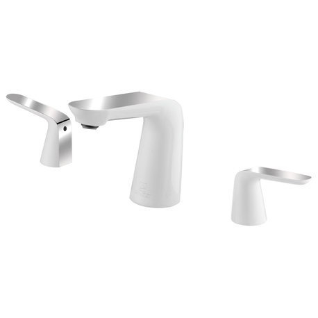 Pendant Series 8"Widespread 2-Handle Low-Arc Bathroom Faucet, Polished Chrome