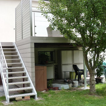 Terrasses contemporaines sur poteaux