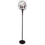 CWI Lighting - Arza 3 Light Floor Lamp With Brown Finish - Add a touch of farmhouse charm to your interiors by incorporating this Arza 3 Light Floor Lamp in your living room's design plan. A 14 inch orb-like cage houses three candelabras in brown iron frame. Bulbs in candelabra style, of course, will bring a soft glow to the room. This floor lamp's dark brown finish will look extra chic when it is in contrast with a neutral color scheme.  Feel confident with your purchase and rest assured. This fixture comes with a one year warranty against manufacturers defects to give you peace of mind that your product will be in perfect condition.