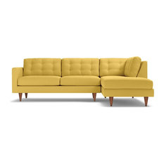 50 Most Por Yellow Sectional Sofas For 2018 Houzz Apt2b Logan 2 Piece Sectional Sofa Gold Chaise On Left