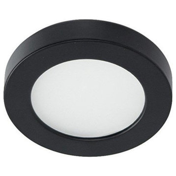 WAC Lighting Edge Lit LED Button Light 3000K Soft White, Black