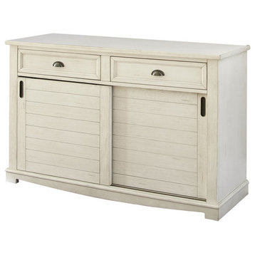 Steve Silver Cayla Wood Buffet in Distressed Antique White