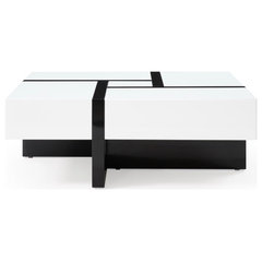 Mcintosh 47 Rectangle Coffee Table - White and Black