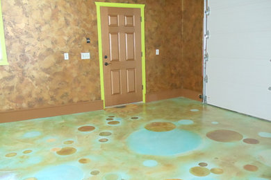 Inspiration for an eclectic garage remodel in Other