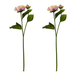 Shea's Wildflower - Dahlia Sprays, Set of 2, Pink - Wreaths And Garlands