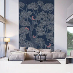 Suhani Indian Madhubani Art Blue Wallpaper - Wallpaper