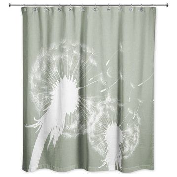 Dandelion Pair 3 71x74 Shower Curtain