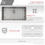 31"L x 18"W Stainless Steel Single Basin Undermount Kitchen Sink with Strainer