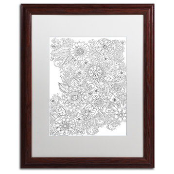 Hello Angel 'Botanical Doodles' Art, Wood Frame, White Mat, 20x16