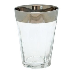 GreenGate Water Glass With Silver Rim - Glasses
