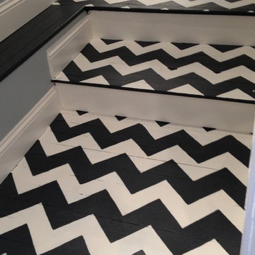 Modern Chevron Wall Stencil Projects