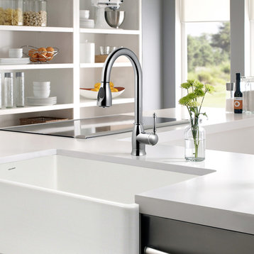 Camden Pull Down Kitchen Faucet With CeraDox Technology, Brushed Brass